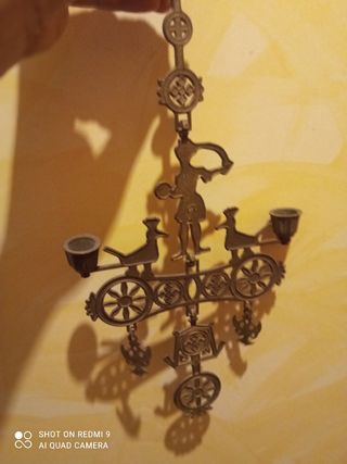 Colgador Metal Candelabro Griego años 70