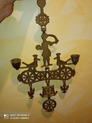 Colgador Metal Candelabro Griego años 70
