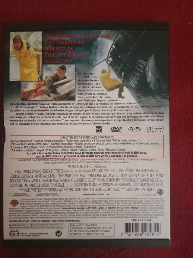 "La tormenta perfecta" en DVD