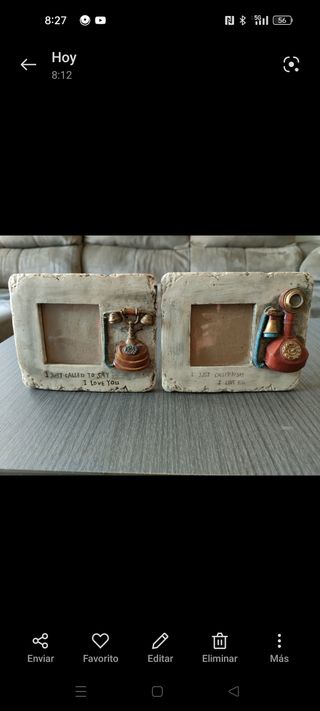 pareja de portafotos/portarretratos