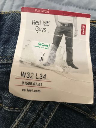 Levi's vintage, etiquetas , hombre
