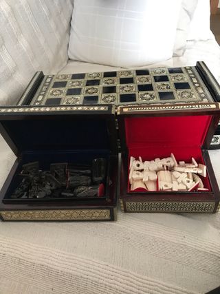Juego ajedrez, cajas incluídas