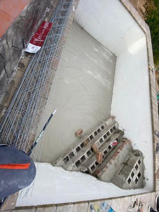 nueva obra piscina en proceso