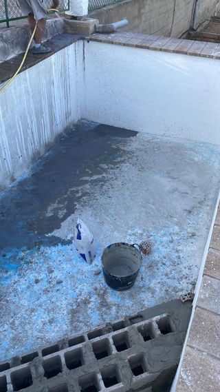 nueva obra piscina en proceso