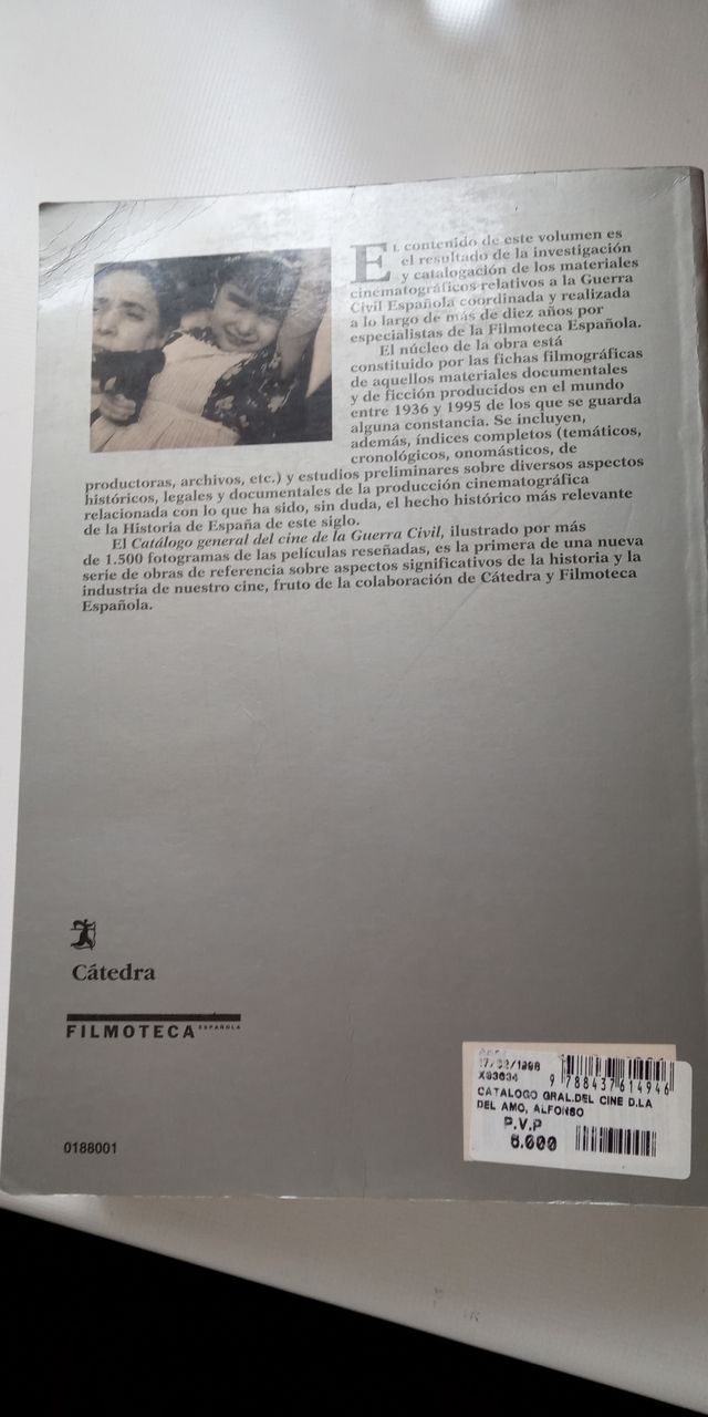 LIBRO CATALOGO GENERAL DEL CINE DE LA GUERRA CIVIL