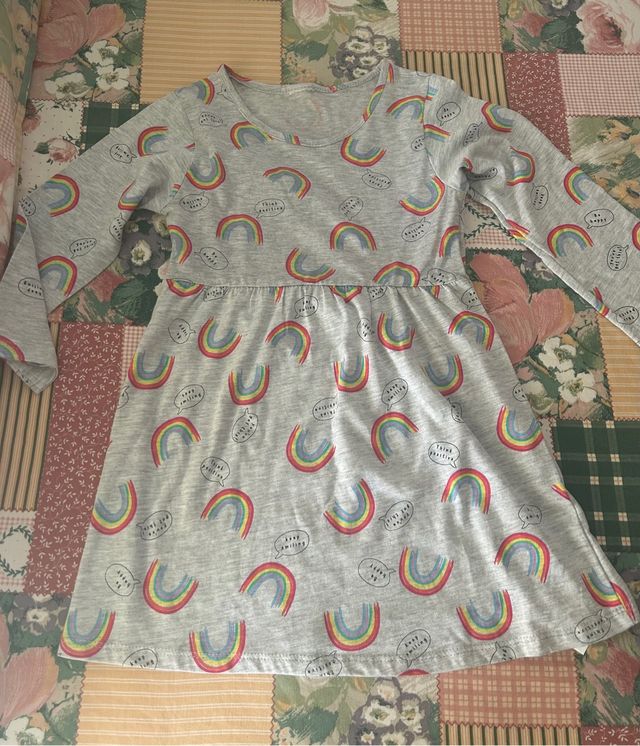 Vestido y chaqueta tejana talla 3-4 años