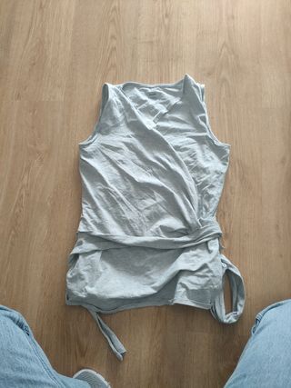 camisa premamá porteo/lactancia sin mangas 