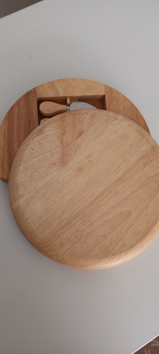 Tabla para cortar de madera.