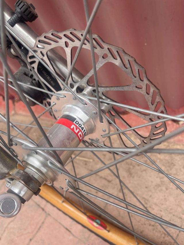 Ruedas bicicleta de madera 700c freno disco