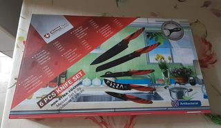 JUEGO DE CUCHILLOS "SWISS TOUCH". 6 PIEZAS. NUEVO