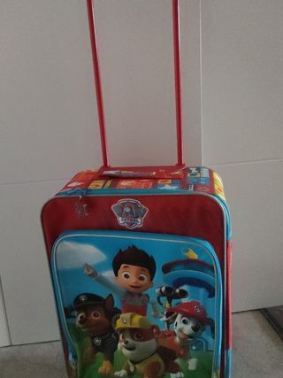Maleta   viaje patrulla canina  2 ruedas niños