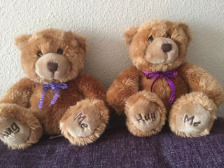 Muñecos peluche pareja de osos