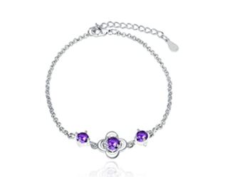 Pulsera plateada galvanizada