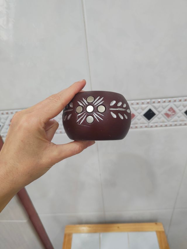 Portavelas y centro mesa vacíabolsillos bandeja