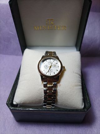 Reloj Grealy de cuarzo color oro y plata