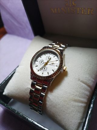 Reloj Grealy de cuarzo color oro y plata