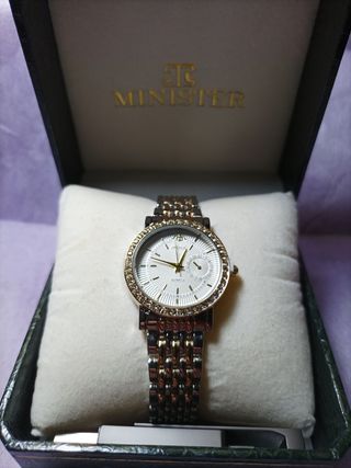 Reloj Grealy con diamantes, color oro