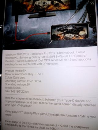 Cable USB C a HDMI HD casi nuevo