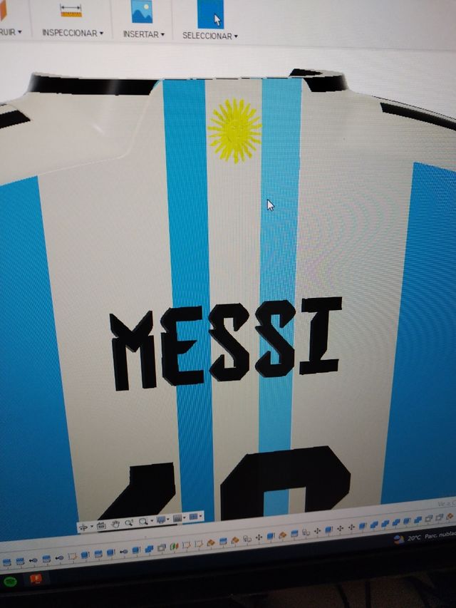 Camiseta Argentina Messi 3D