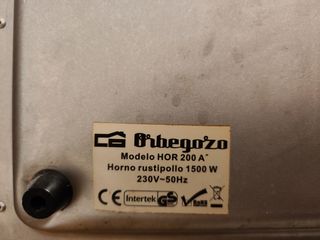 HORNO ELÉCTRICO ORBEGOZO HOR 200, 20 LITROS