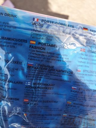 lote portabebidas hinchables. nuevos