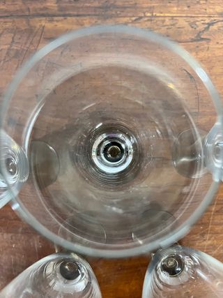 Set di 5 bicchieri da liquore in vetro di Murano.