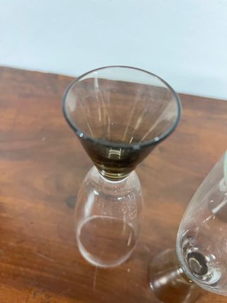 Set di 5 bicchieri da liquore in vetro di Murano.