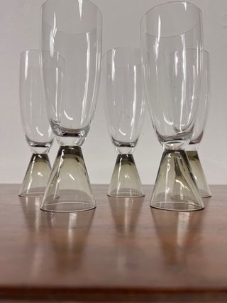 Set di 5 bicchieri da liquore in vetro di Murano.