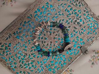 Pulsera uno de 50 azul verde plata