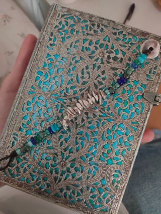 Pulsera uno de 50 azul verde plata