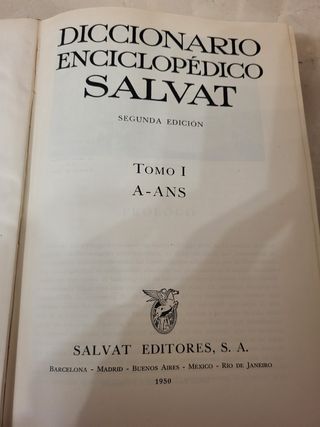 diccionario enciclopédico Salvat 1950