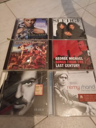vari cd musicali, titoli in privato se interessati