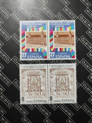 4 sellos España. Motivos diversos. Año 1980.