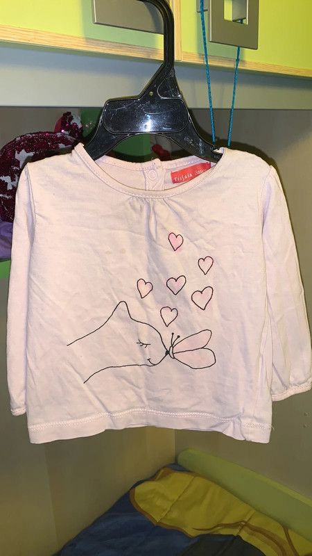 Lotto 4 magliette cotone manica lunga bimba 12/18