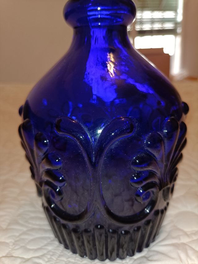 jarrón de cristal para licores