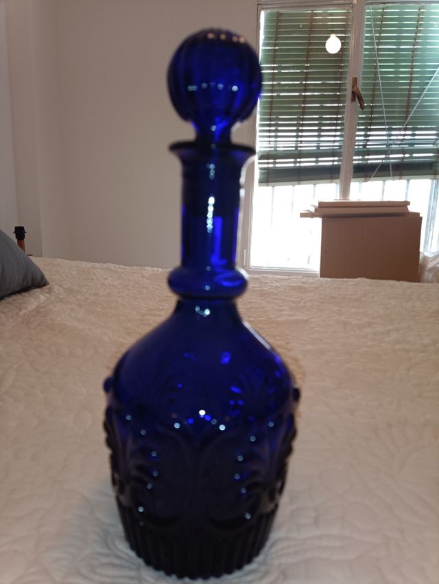 jarrón de cristal para licores