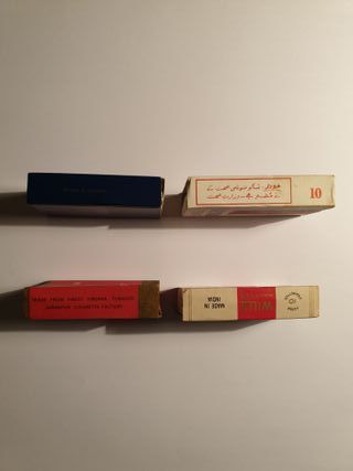 LOTTO A 4 RARI MINI PACCHETTI SIGARETTE STRANIERE