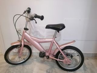 bicicleta niña rosa metal