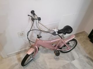 bicicleta niña rosa metal