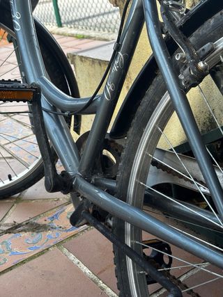 Bicicleta y cestillo. No tiene nada roto.