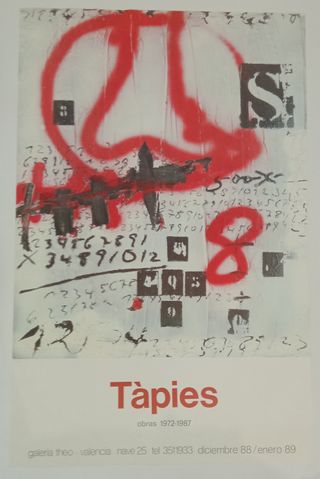 Cartel serigráfico de Tàpies