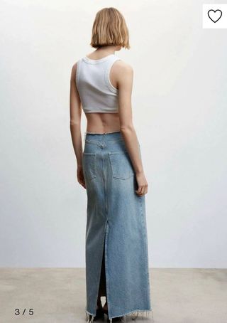 Falda vaquera larga abertura trasera NUEVA