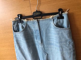 Falda vaquera larga abertura trasera NUEVA