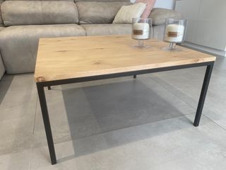 MESA CENTRO MADERA Y HIERRO NUEVA