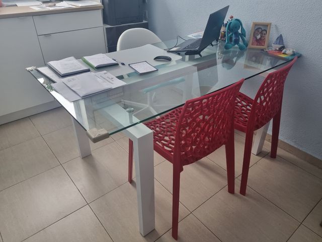 Escritorio vidrio 85 x 150