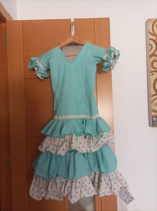 traje flamenca niña talla 6/8 años