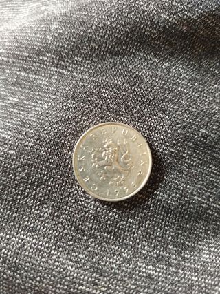Moneda de 1 corona de republica checa