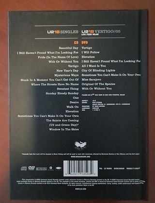 DVDs conciertos singles U2