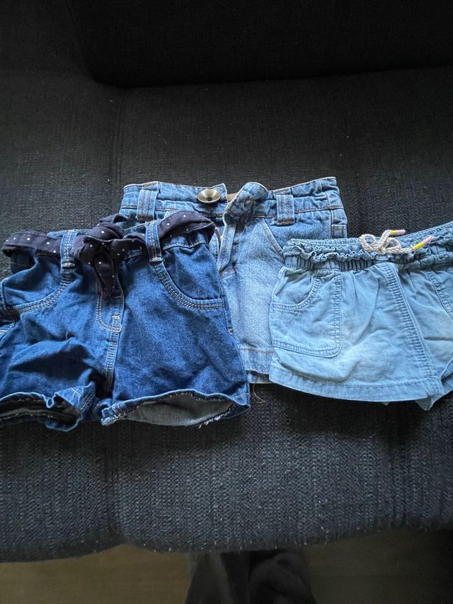 Lote de tres falda pantalon niña