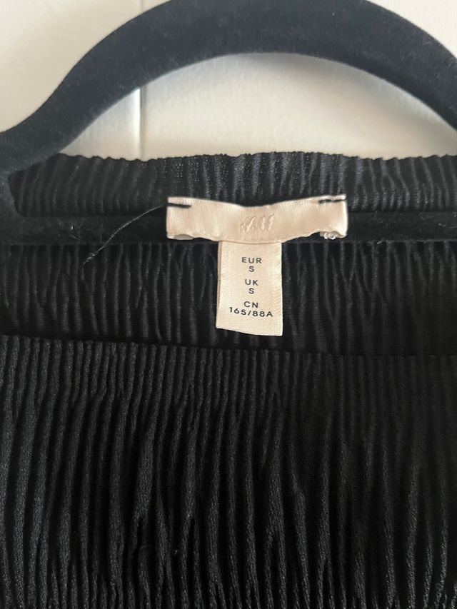 Vestido largo textura H&M